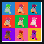 Teddy Bear Pop Art Print<br><div class="desc">Teddy Bear art print</div>