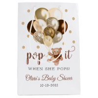 Teddy Bear Pop It When She Pops Baby Shower Favour