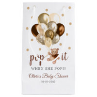 Teddy Bear Pop It When She Pops Baby Shower Favour
