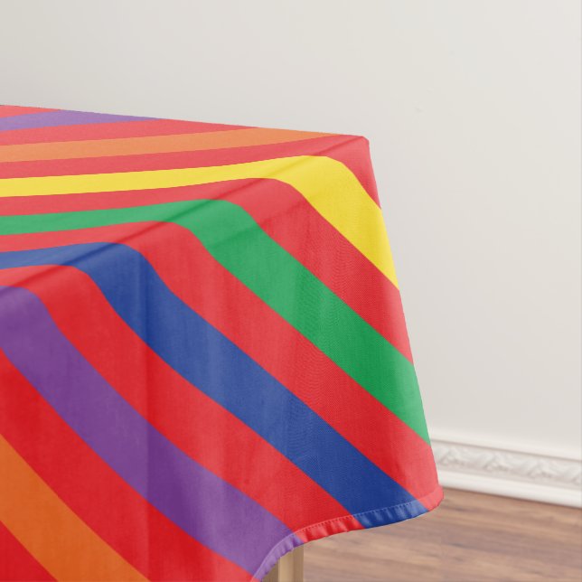 Teddy Bear Rainbow Cute Kids Birthday Party Tablecloth (In Situ)