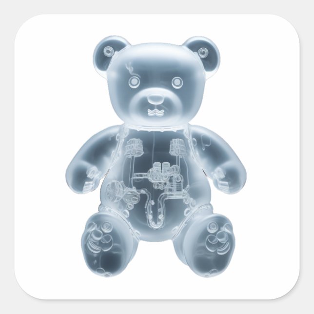Teddy Bear : RBT Square Sticker (Front)