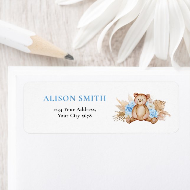 Teddy Bear Return Address Label (Insitu)