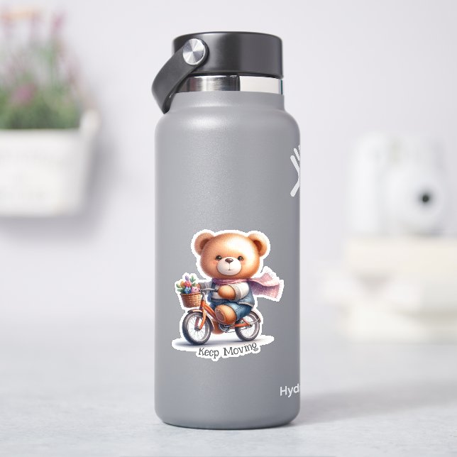 Teddy Bear riding a Bicycle (HydroFlask)