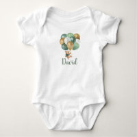 Teddy Bear Sage Green and Gold Balloons