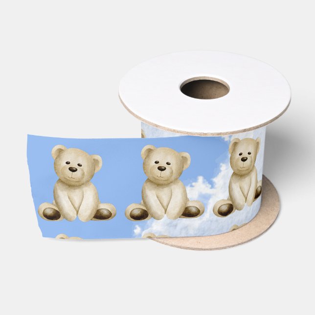 Teddy Bear Satin Ribbon (Spool)