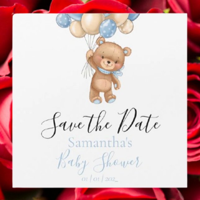 Teddy Bear Save the Date (Announce your special day with a charming teddy bear save the date. )