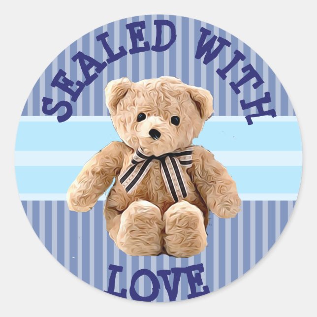 Teddy Bear Sealed with Love Sticker (Front)