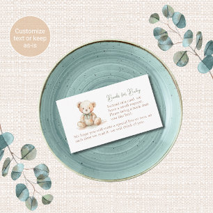 Teddy Bear Shower Books for Baby Enclosure Card