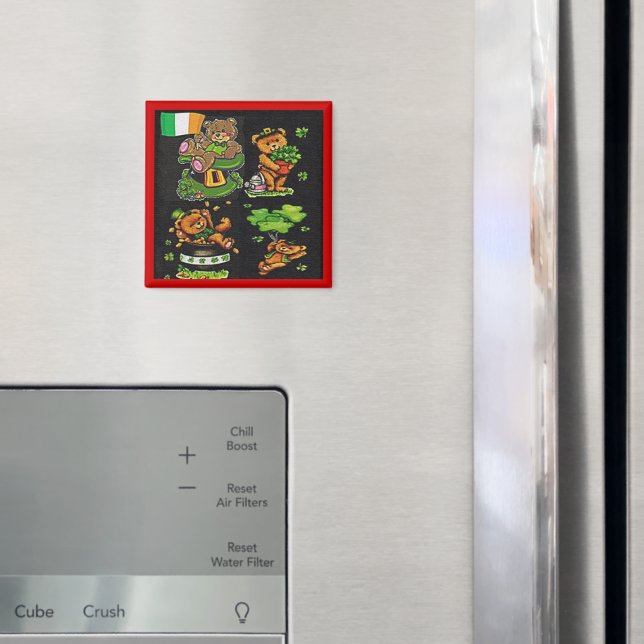 Teddy Bear St. Patrick's Day Collection Magnet (In Situ (Fridge))