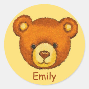 Teddy Bear Stickers ~ Custom Name ~ Personalize