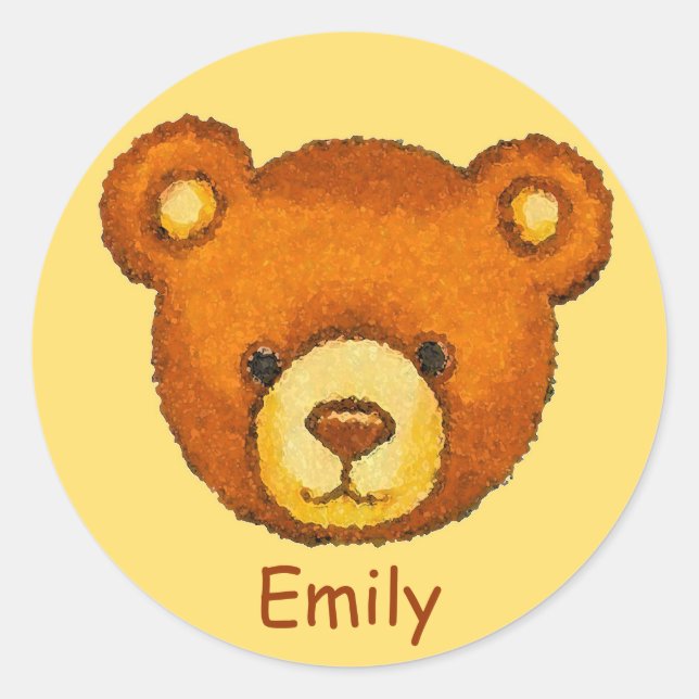 Teddy Bear Stickers ~ Custom Name ~ Personalize (Front)