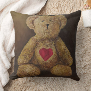Teddy Bear Still Life Painting Pillow 