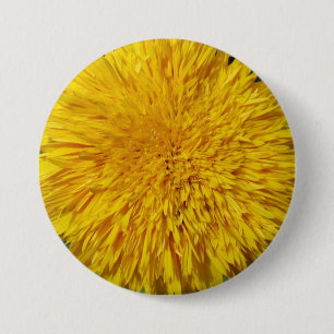 Teddy Bear Sunflower 3 Inch Round Button
