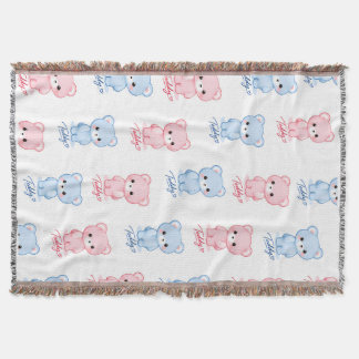 Teddy Bear Sweet Childhood Throw Blanket