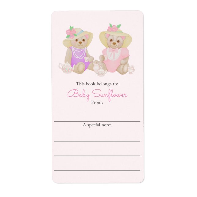 Teddy Bear Tea Book Appartient À Bookplate (Devant)