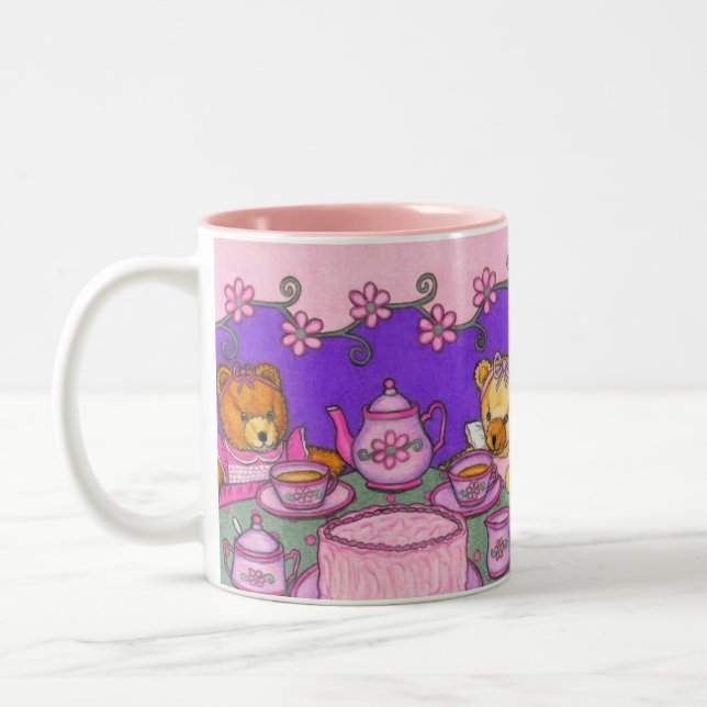 Teddy Bear Tea Party Cup / Mug (Left)