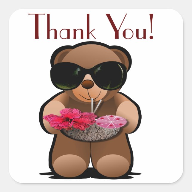 Teddy Bear Thank You Label (Front)