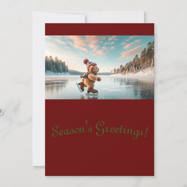 Teddy Bear Themed Christmas Card (Front)