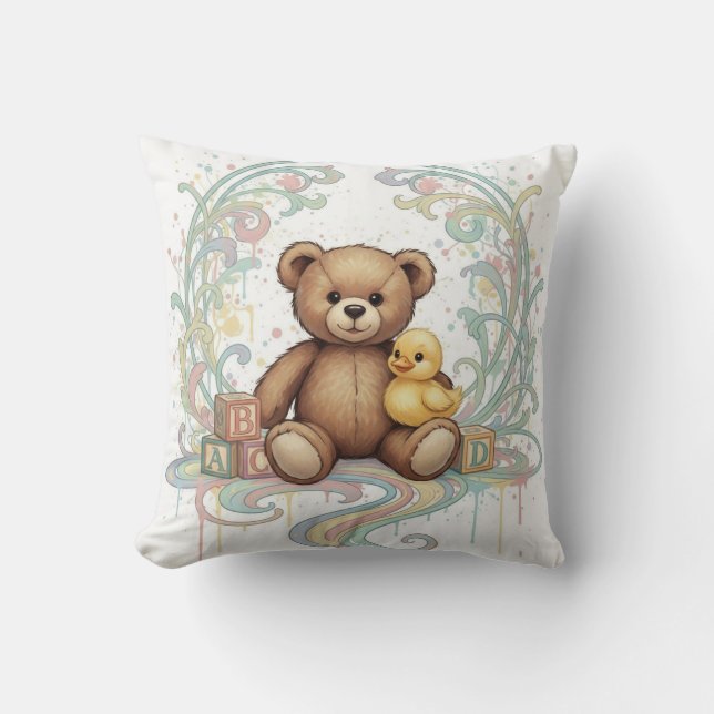 Teddy Bear Throw Cushion (Front)