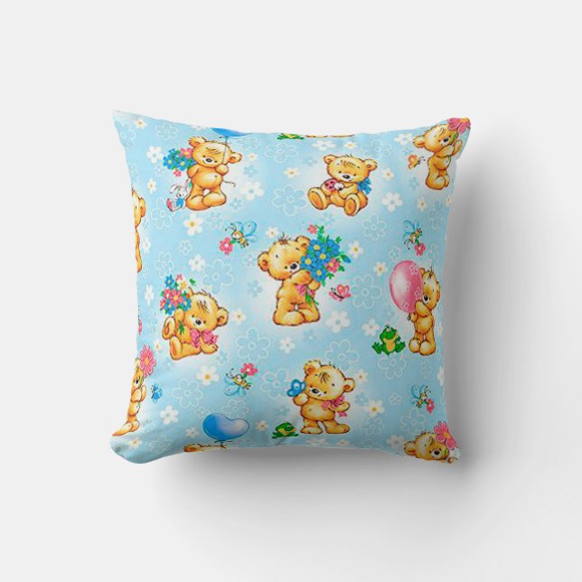 Teddy bear throw pillow (Front)