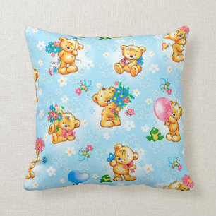 Teddy bear throw pillow