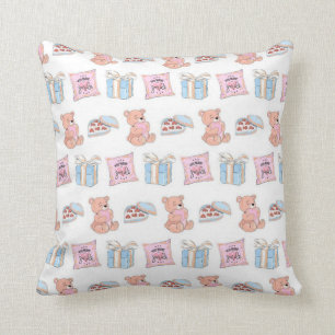 Teddy bear throw pillow