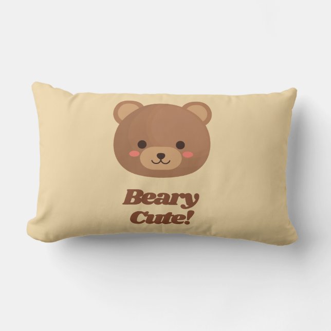 Teddy Bear Throw Pillow  (Front)