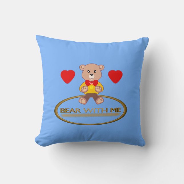 Teddy Bear  Throw Pillow (Front)