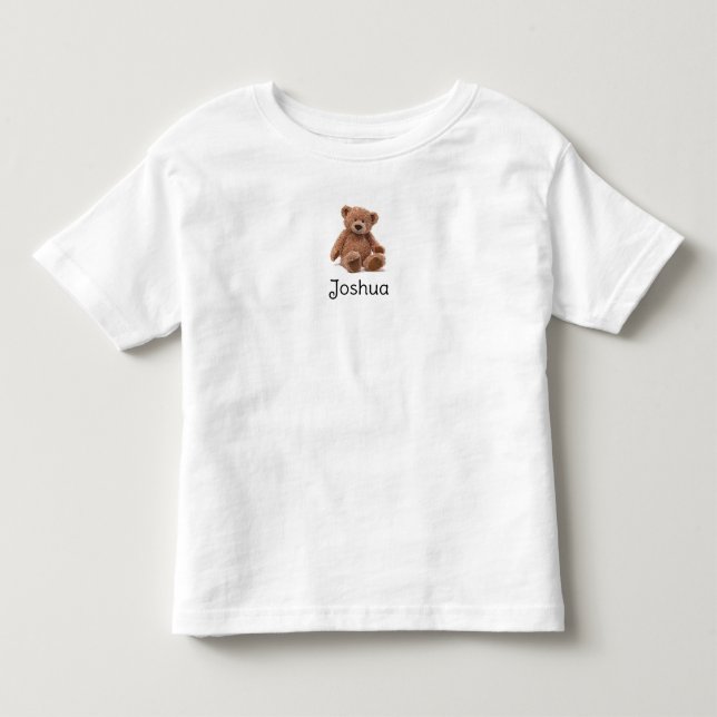 Teddy bear toddler t-shirt personalized (Front)