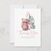 Teddy Bear Tropical Exotic Cute Thank You