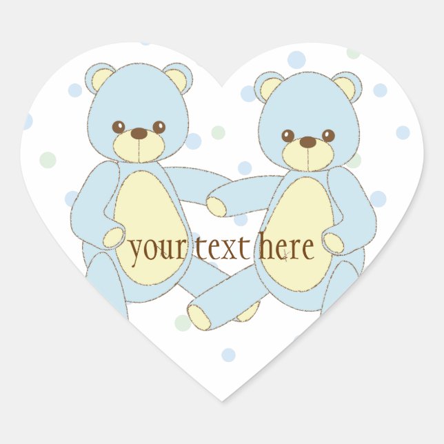 Teddy Bear Twins Sticker (Front)