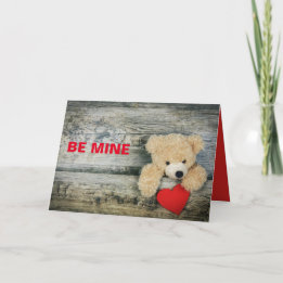 TEDDY BEAR  VALENTINE'S DAY CARD