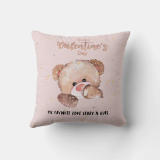 Teddy bear Valentines Thow pillow