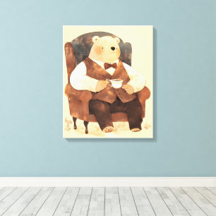Teddy Bear Vantage Poster Art Nursery Wall Art