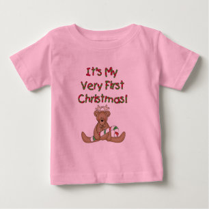 Teddy Bear Very First Christmas  Baby T-Shirt