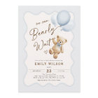 Teddy Bear We Can Bearly Wait Baby Boy Shower