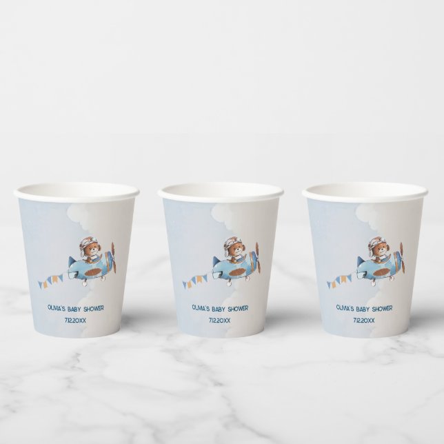 Teddy Bear, We can bearly wait paper cups (Multi)