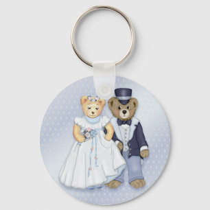 Teddy Bear Wedding - Customize Keychain