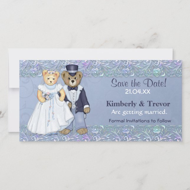 Teddy Bear Wedding Save The Date (Front)