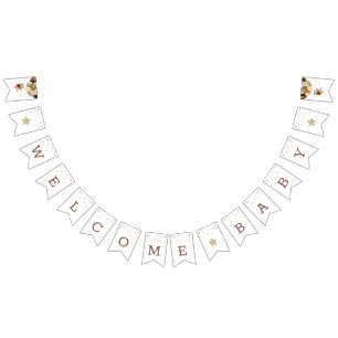 Teddy Bear Welcome Baby Shower bunting banner