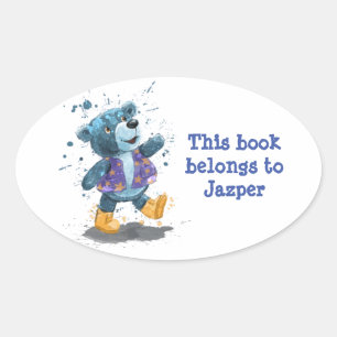 Teddy Bear Willie Personalized Book Sticker