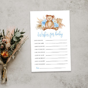 Teddy Bear Wishes Baby Card