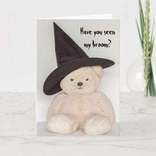 Teddy Bear Witch Card