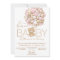 Teddy Bear with Balloon Minimal Baby Girl Shower