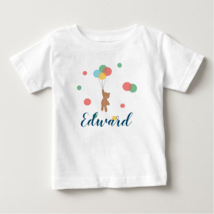 Teddy Bear with Balloons Baby T-Shirt