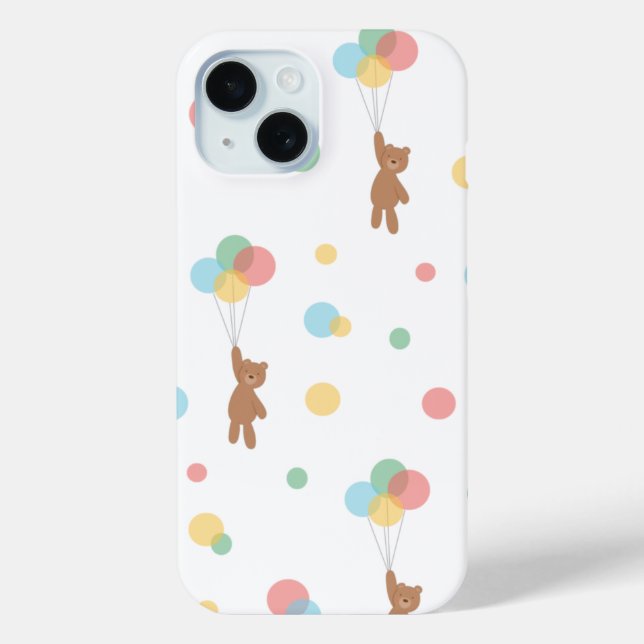 Teddy Bear with Balloons  Case-Mate iPhone Case (Back)