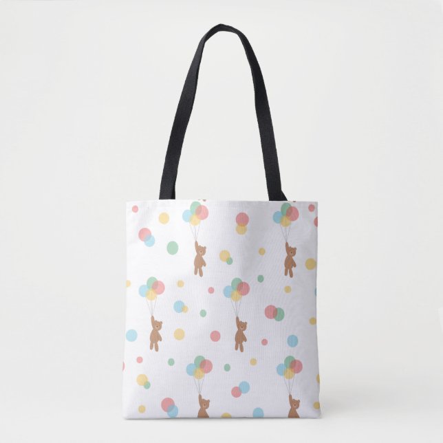 Teddy Bear with Balloons  Tote Bag (Front)