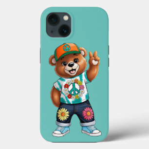 Teddy Bear with casual peaceful outfit 1 iPhone 13 Case