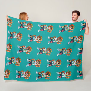 Teddy Bear with casual peaceful outfit 1 Fleece Blanket