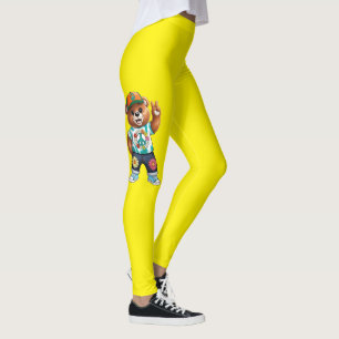 Teddy Bear with casual peaceful outfit 1 Leggings